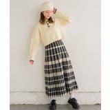 チェックニットフレアSK 【レトロガール】ニットプリーツスカート ロングスカート | RETRO GIRL | 詳細画像14 