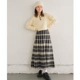 チェックニットフレアSK 【レトロガール】ニットプリーツスカート ロングスカート | RETRO GIRL | 詳細画像15 