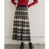 チェックニットフレアSK 【レトロガール】ニットプリーツスカート ロングスカート | RETRO GIRL | 詳細画像16 