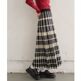 チェックニットフレアSK 【レトロガール】ニットプリーツスカート ロングスカート | RETRO GIRL | 詳細画像17 