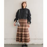 チェックニットフレアSK 【レトロガール】ニットプリーツスカート ロングスカート | RETRO GIRL | 詳細画像19 