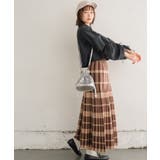チェックニットフレアSK 【レトロガール】ニットプリーツスカート ロングスカート | RETRO GIRL | 詳細画像20 