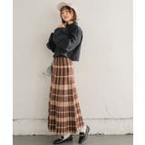 チェックニットフレアSK 【レトロガール】ニットプリーツスカート ロングスカート | RETRO GIRL | 詳細画像21 