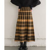 チェックニットフレアSK 【レトロガール】ニットプリーツスカート ロングスカート | RETRO GIRL | 詳細画像7 
