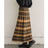 チェックニットフレアSK 【レトロガール】ニットプリーツスカート ロングスカート | RETRO GIRL | 詳細画像8 