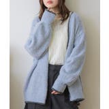 BLU0 | バイカラーBIGカーデ | RETRO GIRL