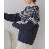 BLU0 | 求心柄ニット | RETRO GIRL