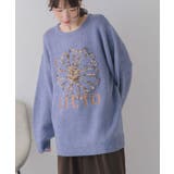 BLU0 | リボンヤーン刺繍ニット | RETRO GIRL