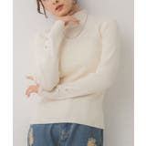 WHT4 | 【WEB限定カラー追加】スパンコールリブハイネックNT | RETRO GIRL