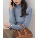 BLU0 | 【WEB限定カラー追加】スパンコールリブハイネックNT | RETRO GIRL