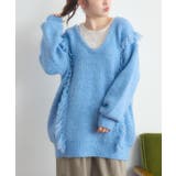 BLU0 | VネックチュニックNT | RETRO GIRL