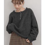 GRY2 | ヘンリーネック起毛ニット | RETRO GIRL