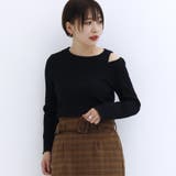 BLK1 | ○RETRO GIRL○ 肩スリットリブTee | RETRO GIRL