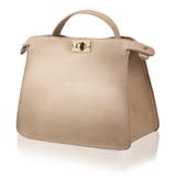 ベージュ | PU(合成皮革) 2WAY ショルダーベルト付き ハンドバッグ | MURA