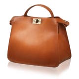 キャメル | PU(合成皮革) 2WAY ショルダーベルト付き ハンドバッグ | MURA