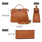 PU(合成皮革) 2WAY ショルダーベルト付き ハンドバッグ | MURA | 詳細画像19 