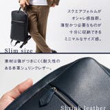 薄マチ ダブルジッパー シュリンクレザー スマート コンパクトビジネスリュック | MURA | 詳細画像2