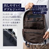 薄マチ ダブルジッパー シュリンクレザー スマート コンパクトビジネスリュック | MURA | 詳細画像10