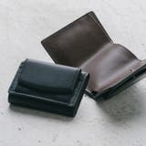 ブラック×ブラウン | 三つ折り ミニ財布 イタリアンレザー プレゼント スキミング防止機能付き | MURA
