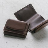 ブラウン×ブラウン | 三つ折り ミニ財布 イタリアンレザー プレゼント スキミング防止機能付き | MURA