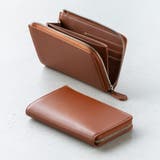 キャメル | コードバン調/カーボンレザー スキミング防止 コンパクト 小さめ 長財布 | MURA