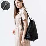 ブラック×シルバー | 撥水ナイロン 本革ファスナー 軽量 オトナの三角リュック | MURA