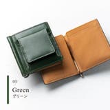 小銭入れ付き コードバン調 牛本革 二つ折り マネークリップ プレゼント | MURA | 詳細画像7