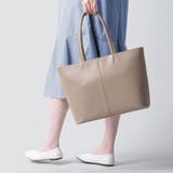 アッシュグレー | 本革 サフィアーノレザー シンプル トートバッグ | MURA