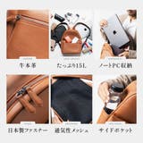 シュリンクレザー ダブルジッパー バックパック リュック | MURA | 詳細画像3