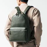 グリーン | シュリンクレザー ダブルジッパー バックパック リュック | MURA