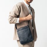 ブラック | 牛革 マグネットボタン付 薄マチ 縦型 サコッシュ ショルダーバッグ | MURA