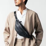ブラック | 牛革 レザー YKKファスナー ボディバッグ ウエストポーチ | MURA