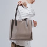 グレー | シュリンクレザー 本革 a4 大容量 トートバッグ | MURA