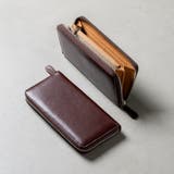 ダークブラウン | MURA 牛革 スキミング防止機能付き YKKラウンドファスナー 長財布 | MURA
