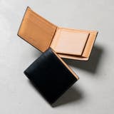 ブラック | MURA 牛革 スキミング防止機能 ボックス型小銭入れ 二つ折り財布 | MURA