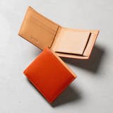 キャメル | MURA 牛革 スキミング防止機能 ボックス型小銭入れ 二つ折り財布 | MURA