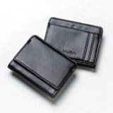 ブラック | ヴィーガンレザー 薄型コンパクト フラグメントケース プレゼント | MURA