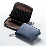 ネイビー | ヴィーガンレザー スキミング防止 コンパクトミニ財布 プレゼント | MURA