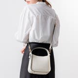 ホワイト | MURA シュリンクレザー ショルダーベルト付き コバ塗バッグ | MURA