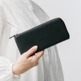 ブラック | イタリアンレザー 薄型 L字ファスナー スリム 長財布 | MURA