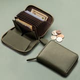 グリーン | イタリアンレザー スキミング防止 じゃばら式 ボックス型 コンパクト ミニ財布 | MURA