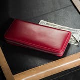 ワイン | 長財布 ラウンドファスナー プレゼント コードバン調 カーボン レザー | MURA