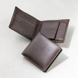 ブラウンB | 二つ折り財布 本革 ゴートレザー プレゼント 隠しポケット付 スリム | MURA