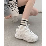 ホワイト | 軽量厚底 ボリュームソール レースアップスニーカー 07 | Shoes in Closet