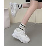 軽量厚底 ボリュームソール レースアップスニーカー 07 | Shoes in Closet | 詳細画像6