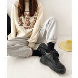 ブラック/ブラック | 厚底 シンプル ボリュームスニーカー 1966/1488 | Shoes in Closet