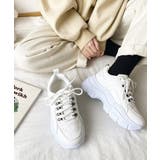 ホワイト | 厚底 ボリュームソール ダッドスニーカー 1497 | Shoes in Closet