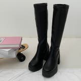 厚底 チャンキーヒール スタイリッシュ ロングブーツ 1848 | Shoes in Closet | 詳細画像6 