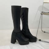 厚底 チャンキーヒール スタイリッシュ ロングブーツ 1848 | Shoes in Closet | 詳細画像7 