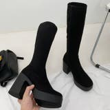 厚底 チャンキーヒール スタイリッシュ ロングブーツ 1848 | Shoes in Closet | 詳細画像11 